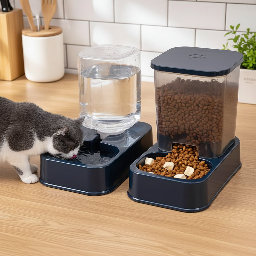 FurrFeed Automatic Pet Feeder &amp; Water Dispenser Set – Cats &amp; Dogs