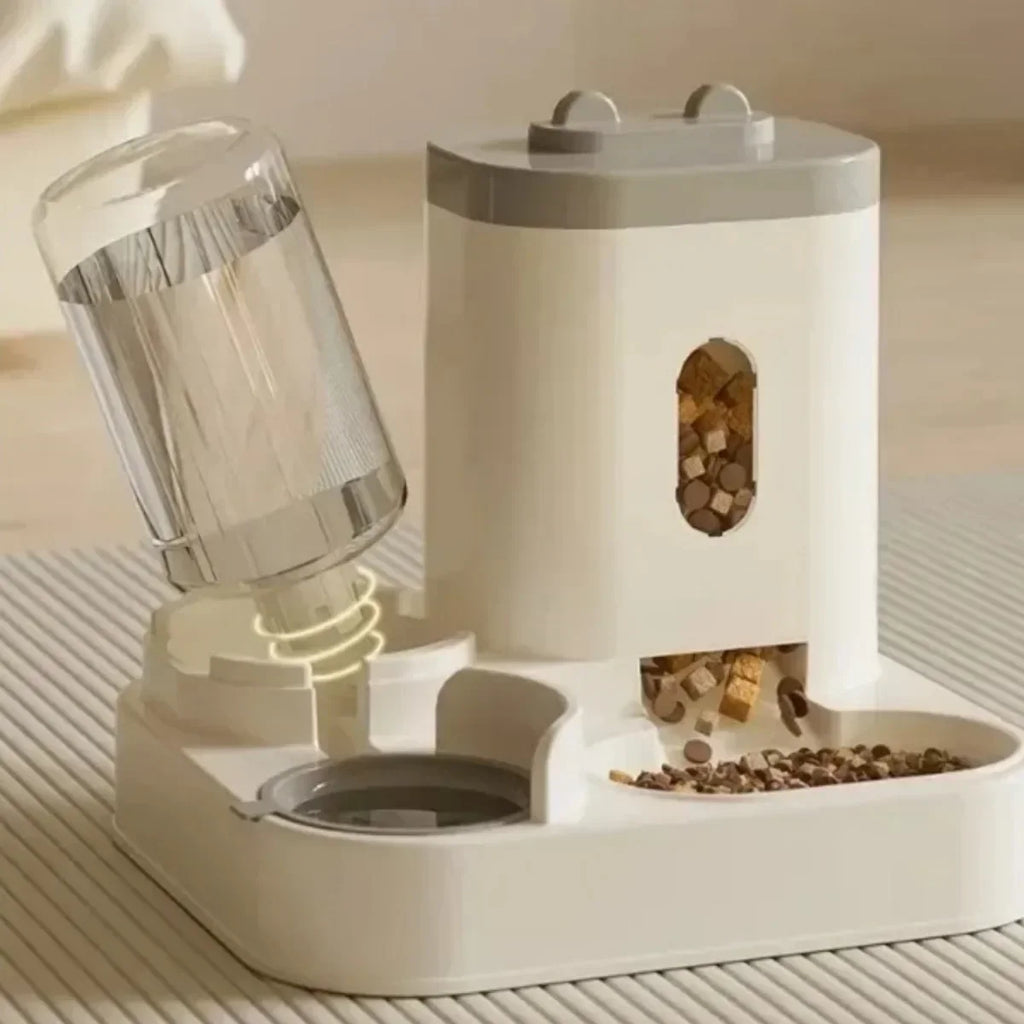 Automatic Pet Feeder &amp; Water Dispenser – Gravity Combo for Cats &amp; Dogs