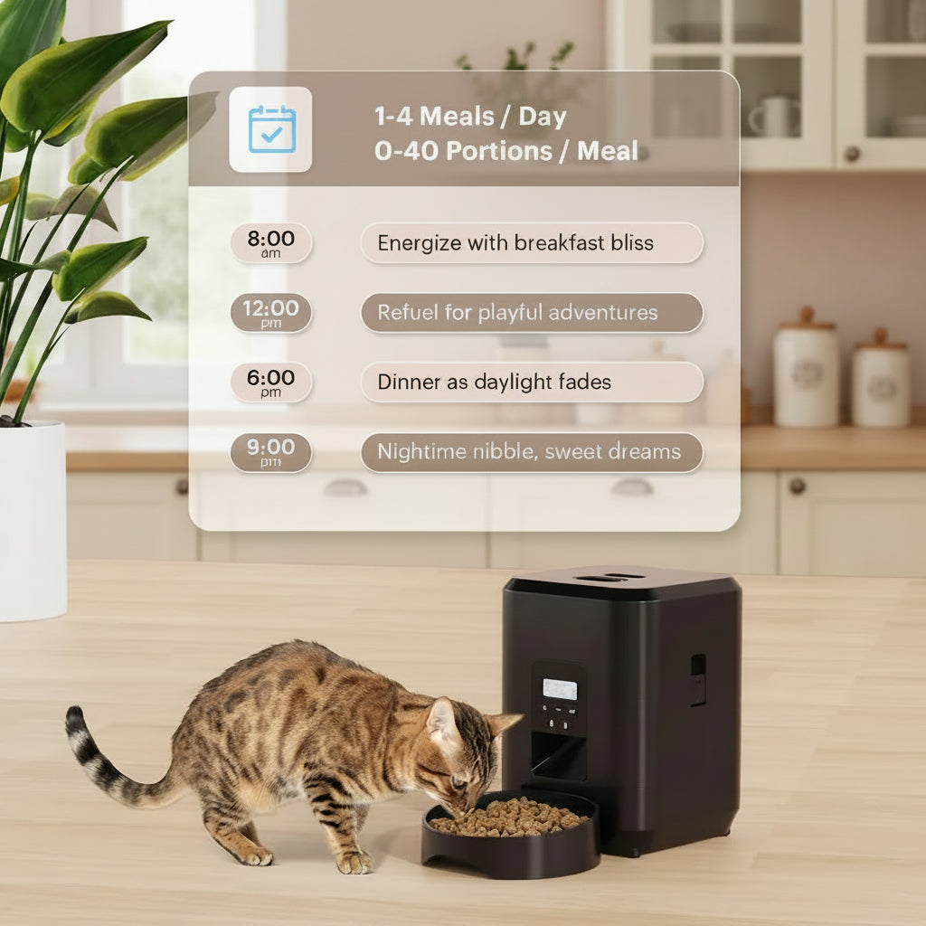 FurrFeed Timed Automatic Pet Feeder – Programmable Portions for Cats &amp; Dogs
