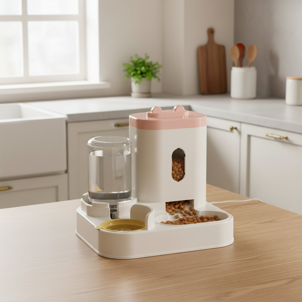 Automatic Pet Feeder &amp; Water Dispenser – Gravity Combo for Cats &amp; Dogs